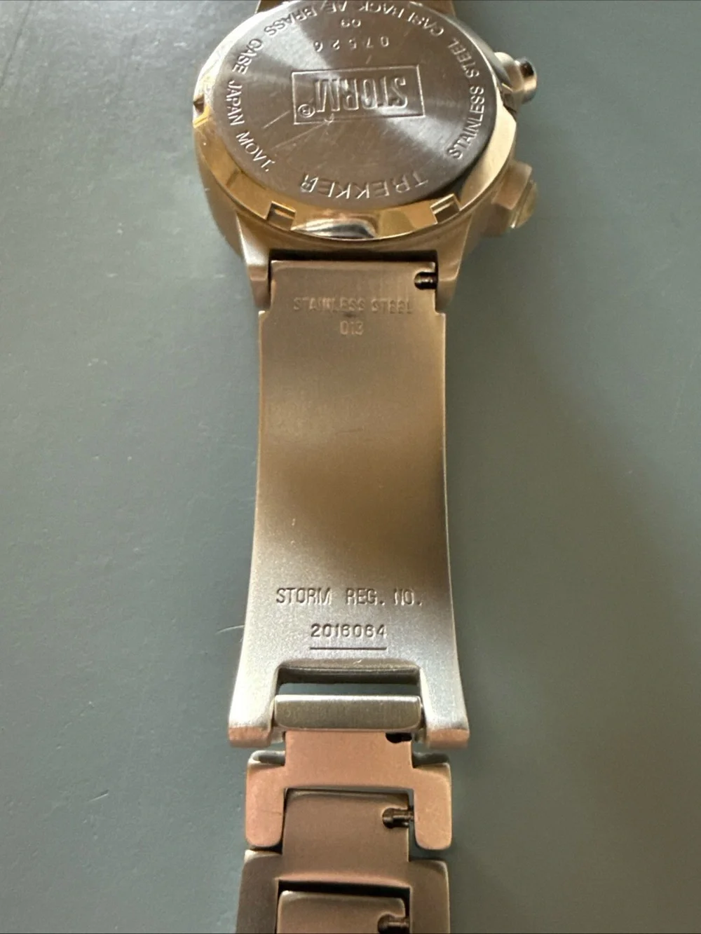 Retro Storm Men's Trekker Silver Dual-Time Stainless Steel Watch